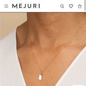Mejuri - Engravable Tag Necklace. Letter B.